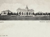 Rudolfova vojarna, Kolodvorska ulica (današnja ulica Republike Austrije), oko 1903. godine A